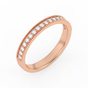 Demi-alliance 18 diamants ronds 0.25 carat or rose 14 carats Apollonia